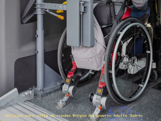 Fijaciones de silla de ruedas Burgos Aeropuerto Adolfo Suárez